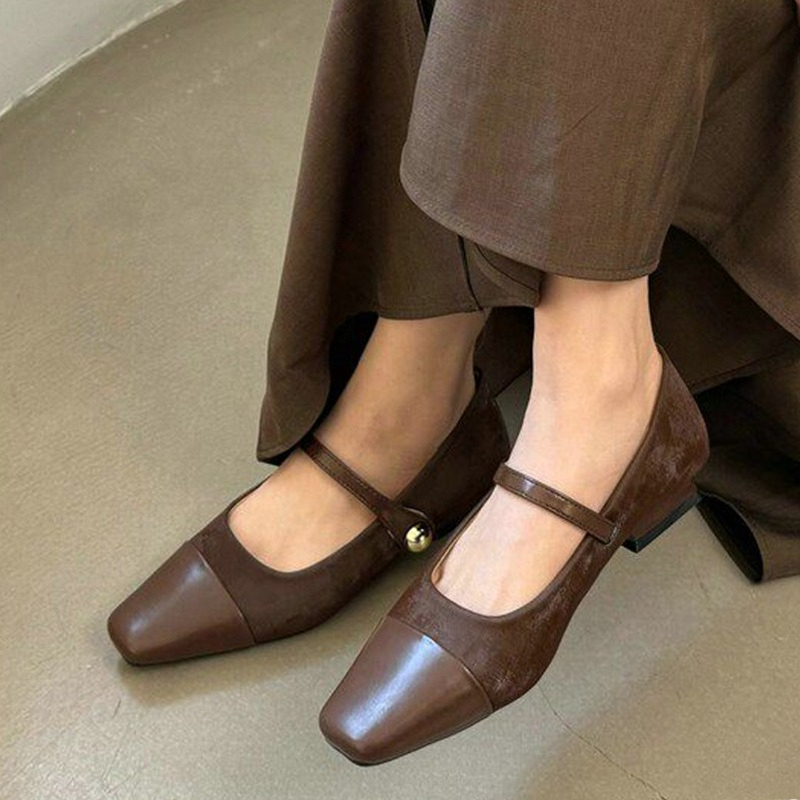 Women'S Shoes Temu - รองเท้าแมรี่เจนสำหรับผู้หญิง รองเท้าส้นหนาแบบหรูหรา รองเท้าแตะแบบสวม ดีไซน์เนอร์ รองเท้าส้นเตี้ยแฟชั่น รองเท้าเดินสบายสำหรับผู้หญิง