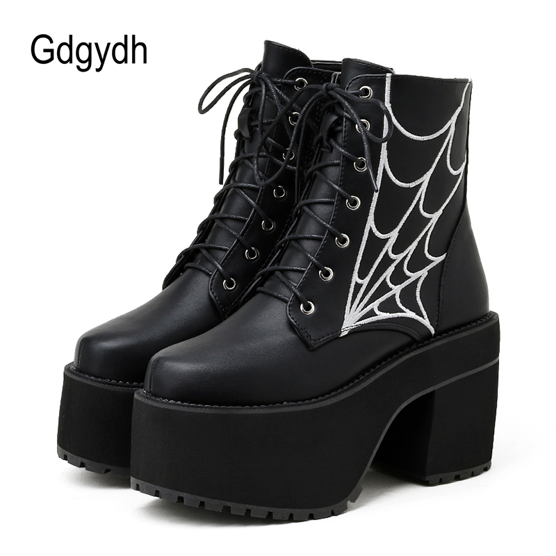 Women'S Shoes In The 90S - Gdgydh แฟชั่น Cobweb Gothic รองเท้าผู้หญิงแวมไพร์อัศวินคอสเพลย์สำหรับ90S สาว