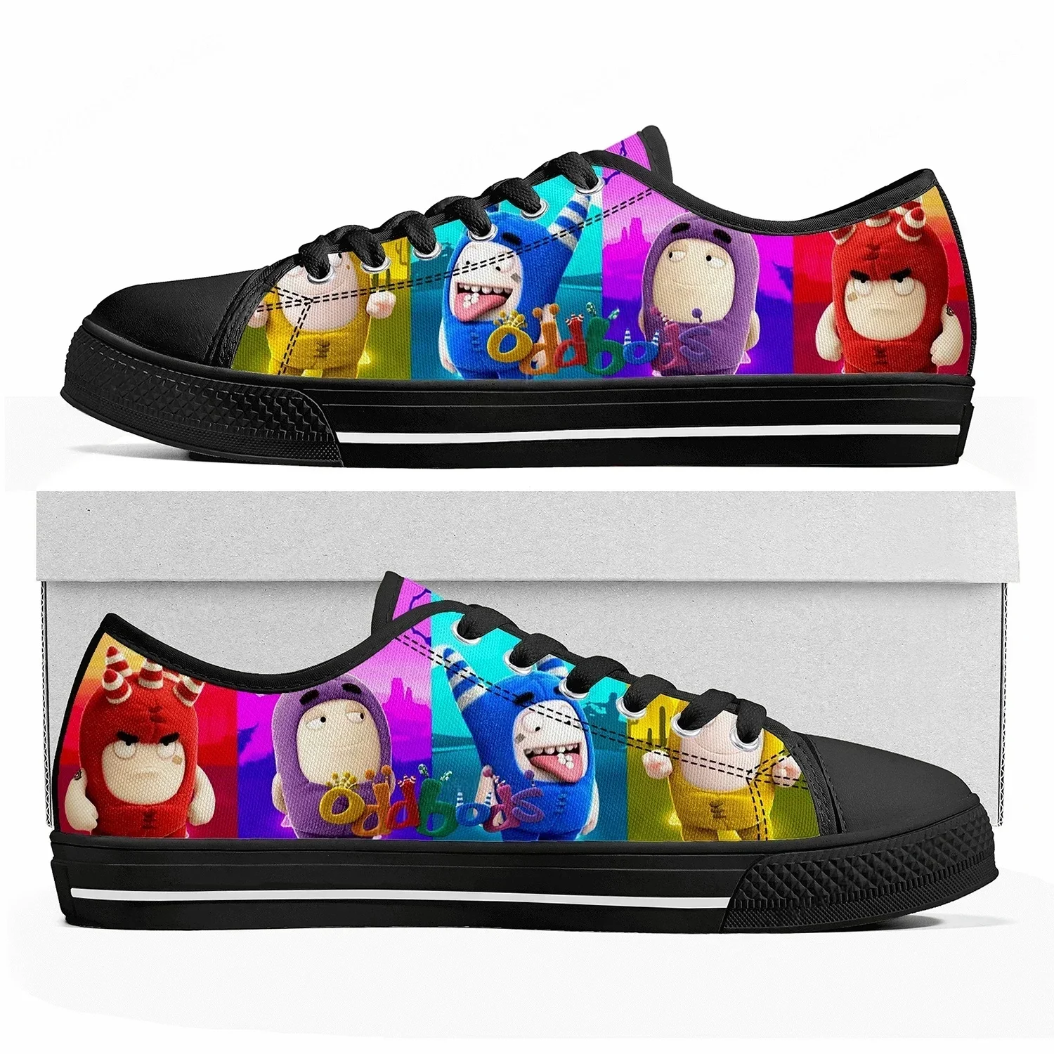 Women Shoes Singapore - รองเท้าผ้าใบหุ้มข้อต่ำ Oddbods สำหรับผู้หญิงและผู้ชาย คุณภาพสูง รองเท้าผ้าใบลำลอง ลายการ์ตูนอนิเมะสิงคโปร์