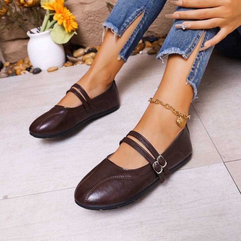 Women'S Shoes Clogs - รองเท้าส้นแบนสำหรับผู้หญิง สีพื้น ทันสมัย พื้นนุ่ม สวมใส่สบาย แบบสวม