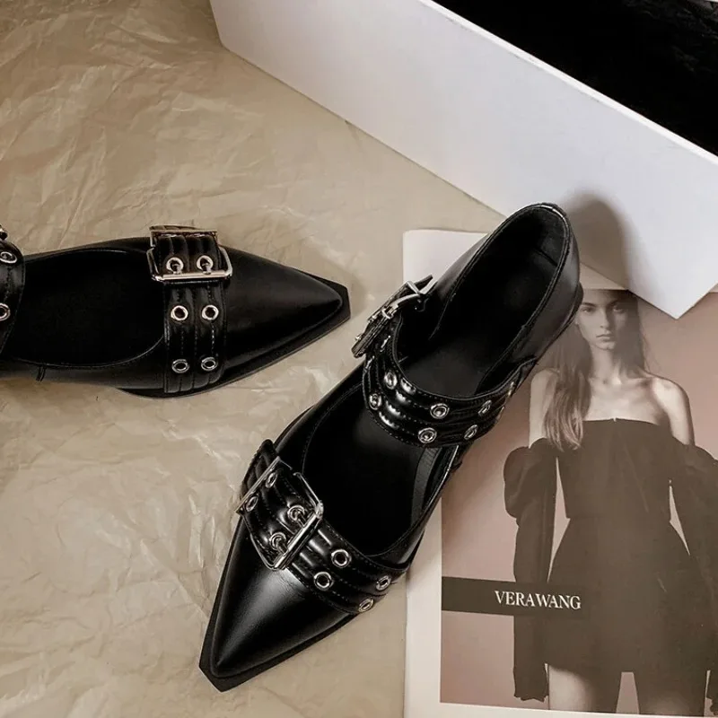 Square Toe Mule - รองเท้าผู้หญิง Designer Luxury Low Heel ปั๊มแฟชั่นสุภาพสตรีรองเท้า