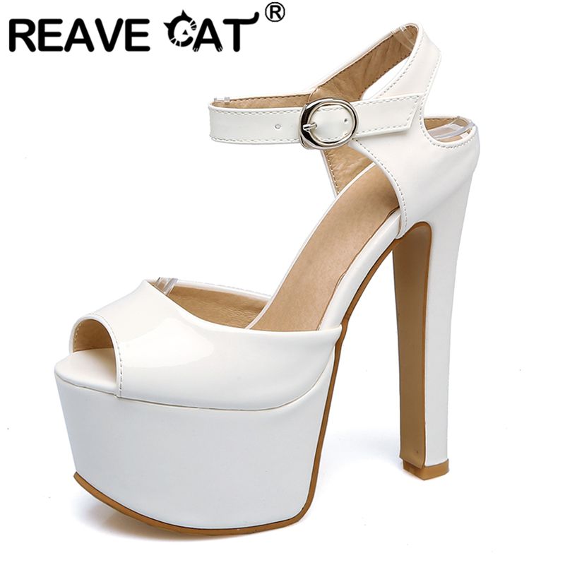 REAVE แมวแฟชั่นผู้หญิงรองเท้าแ - Peep Toe Heels บทวิจารณ์และราคา