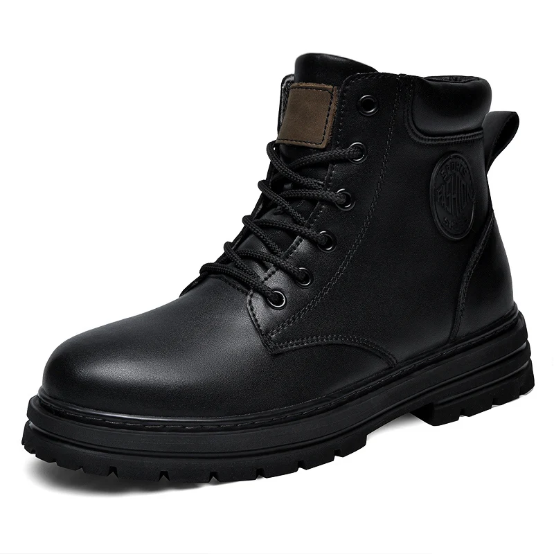 รองเท้าบูทหนังสีดำไซส์ใหญ่ 49  - Suede Ankle Boot บทวิจารณ์และราคา