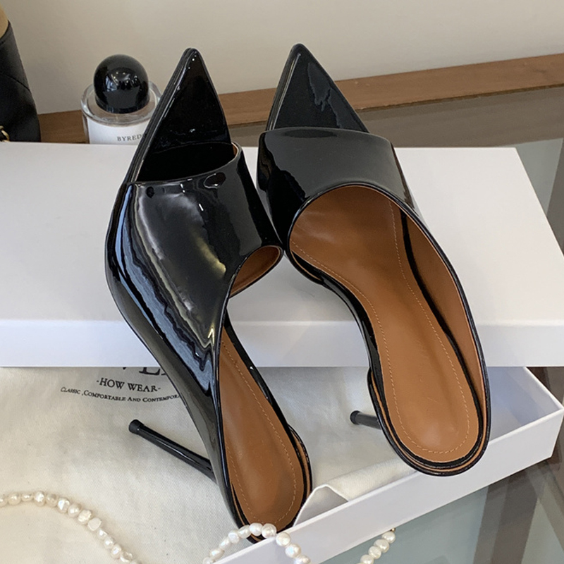 รองเท้าส้นสูงหัวแหลมสำหรับผู้ห - Patent Leather Pump บทวิจารณ์และราคา