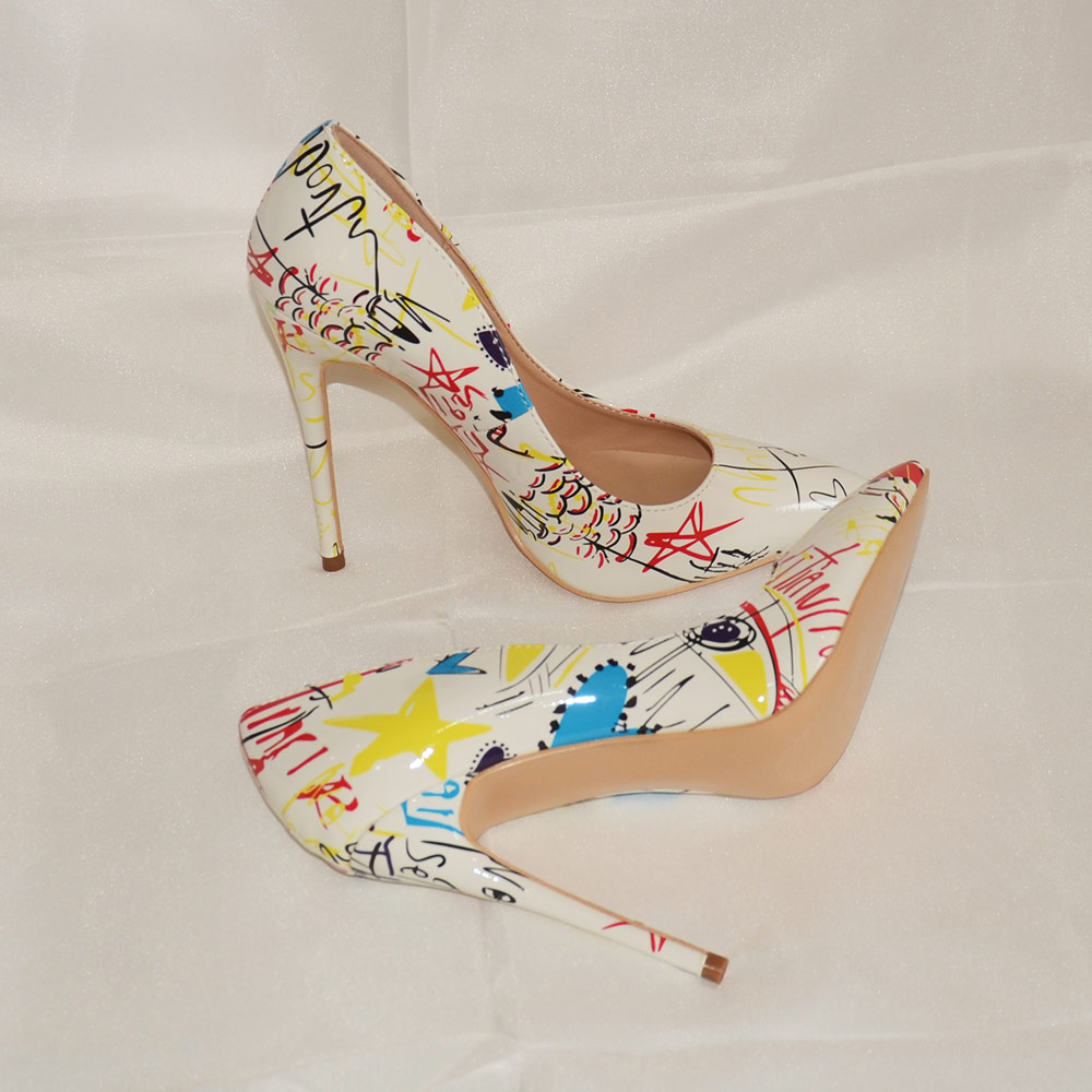 Veowalk ศิลปะ Graffiti พิมพ์ผู - Patent Leather Pump บทวิจารณ์และราคา