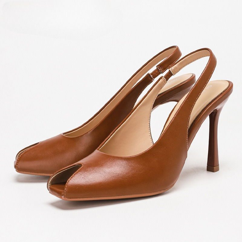 รองเท้าส้นสูงแบบสลิงแบ็ค ดีไซน - Peep Toe Heels บทวิจารณ์และราคา
