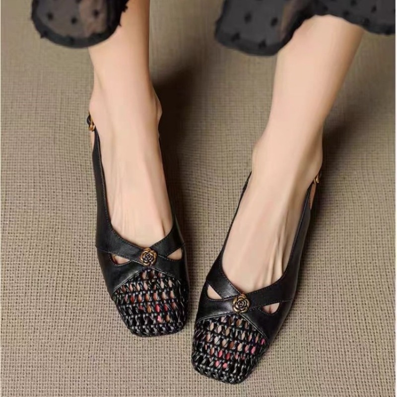 รองเท้าส้นเตารีดแบบปิดหัวสไตล์ - Women'S Shoes Temu บทวิจารณ์และราคา