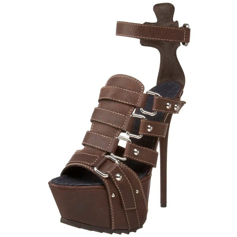 รองเท้าส้นสูงแบบรัดส้นประดับหม - Peep Toe Heels บทวิจารณ์และราคา