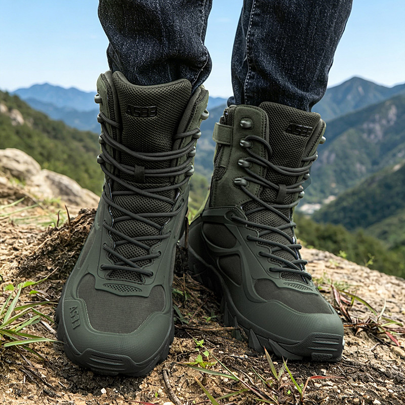 รองเท้าบูทผู้ชายแบบยุทธวิธี น้ - Suede Ankle Boot บทวิจารณ์และราคา