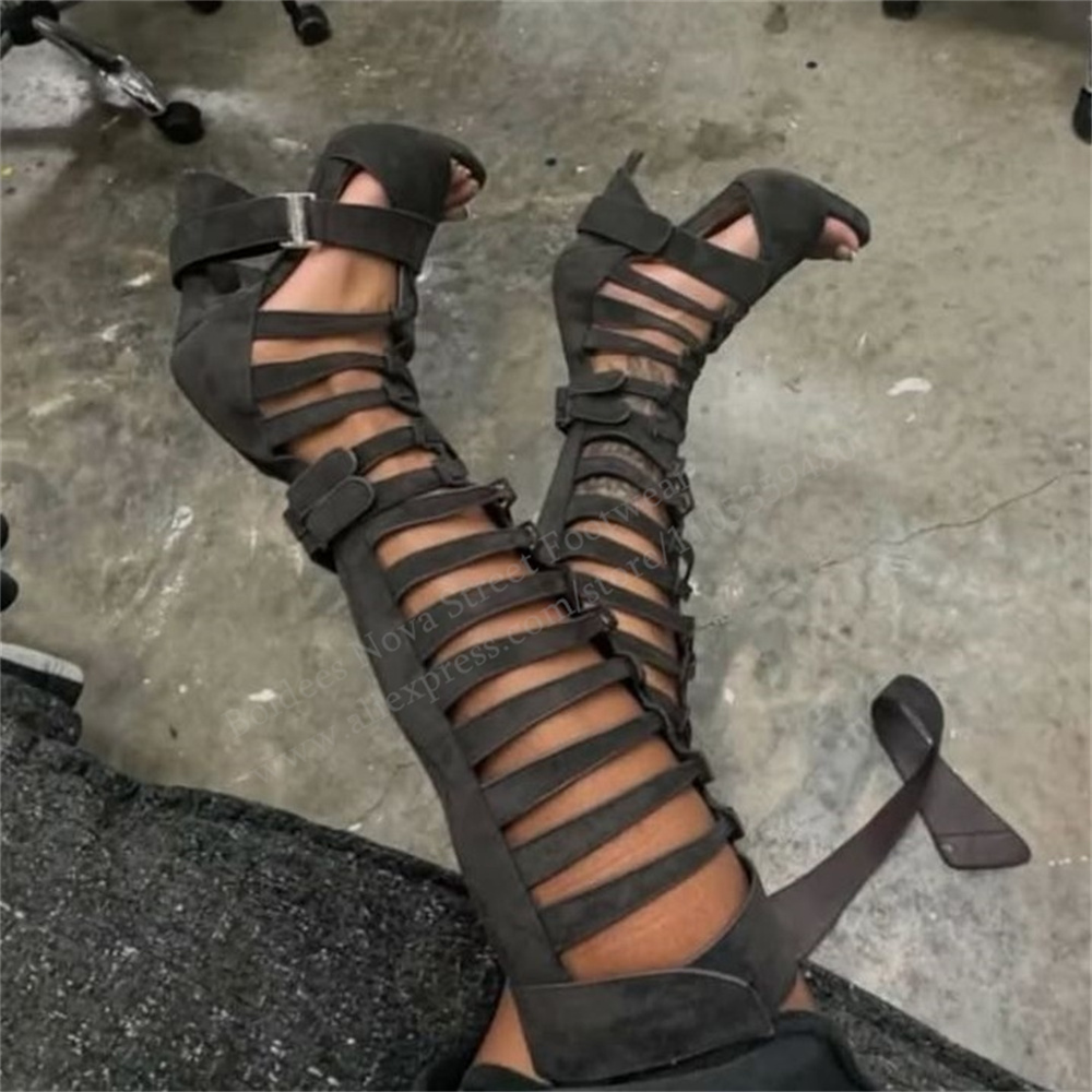 รองเท้าบูทส้นสูงแบบเปิดนิ้วเท้ - Gladiator Sandal Women บทวิจารณ์และราคา