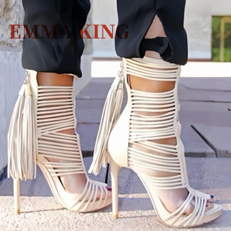 ผู้หญิงเปิดนิ้วเท้าสายรัดข้อเท - Gladiator Sandal Women บทวิจารณ์และราคา