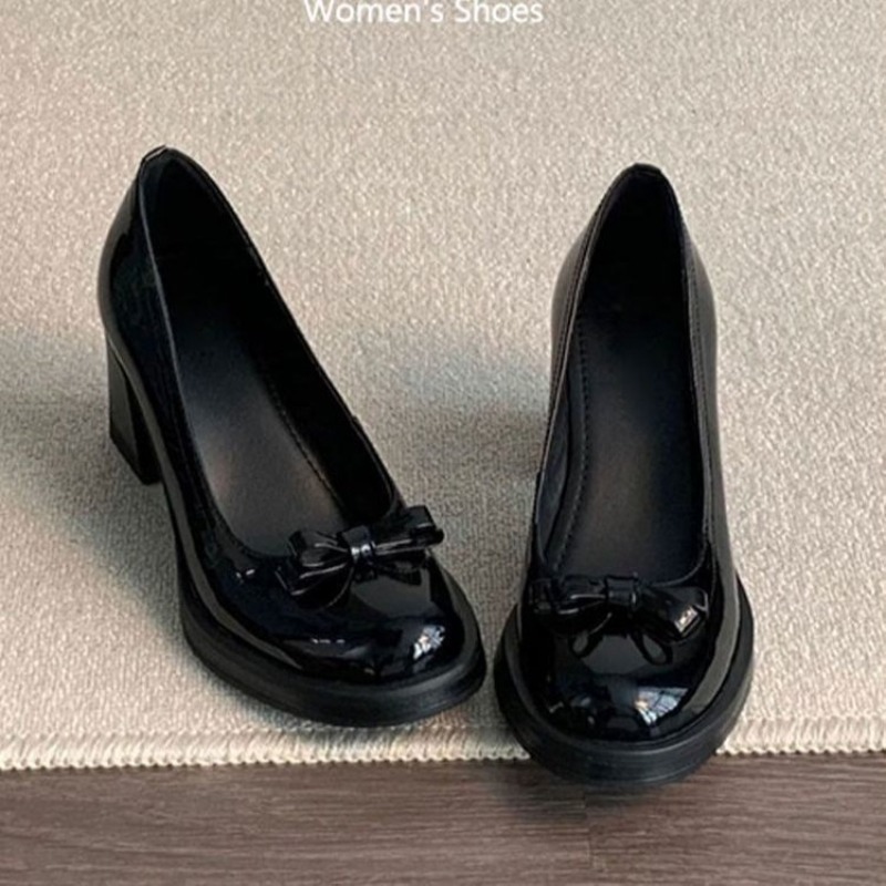 รองเท้าส้นสูงแบบแมรี่เจนสีดำหว - Patent Leather Pump บทวิจารณ์และราคา