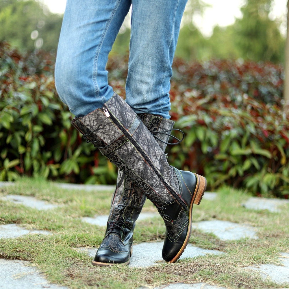 รองเท้าบูทส้นตึกแบบสวมข้อเท้าส - Suede Ankle Boot บทวิจารณ์และราคา
