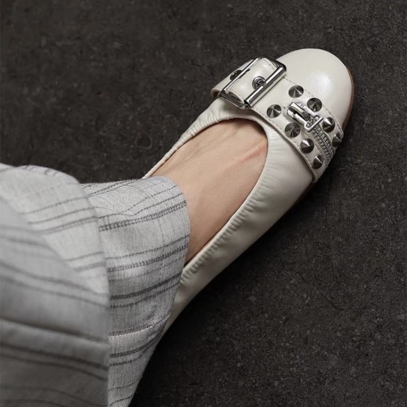 รองเท้าส้นเตี้ยหัวกลมแบบมีสายร - Women'S Shoes Temu บทวิจารณ์และราคา