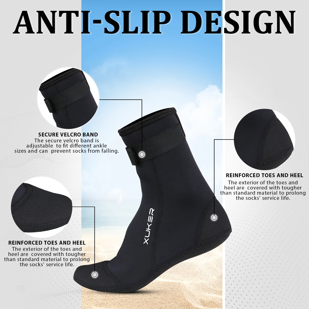 ผู้ชายผู้หญิง 3mm Neoprene ถุง - Women'S Shoes For Neuropathy บทวิจารณ์และราคา