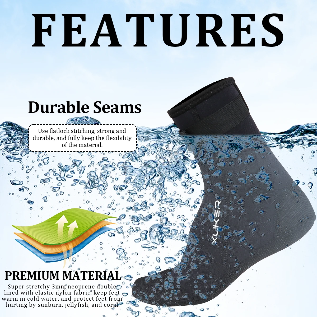 ผู้ชายผู้หญิง 3mm Neoprene ถุง - Women'S Shoes For Neuropathy บทวิจารณ์และราคา