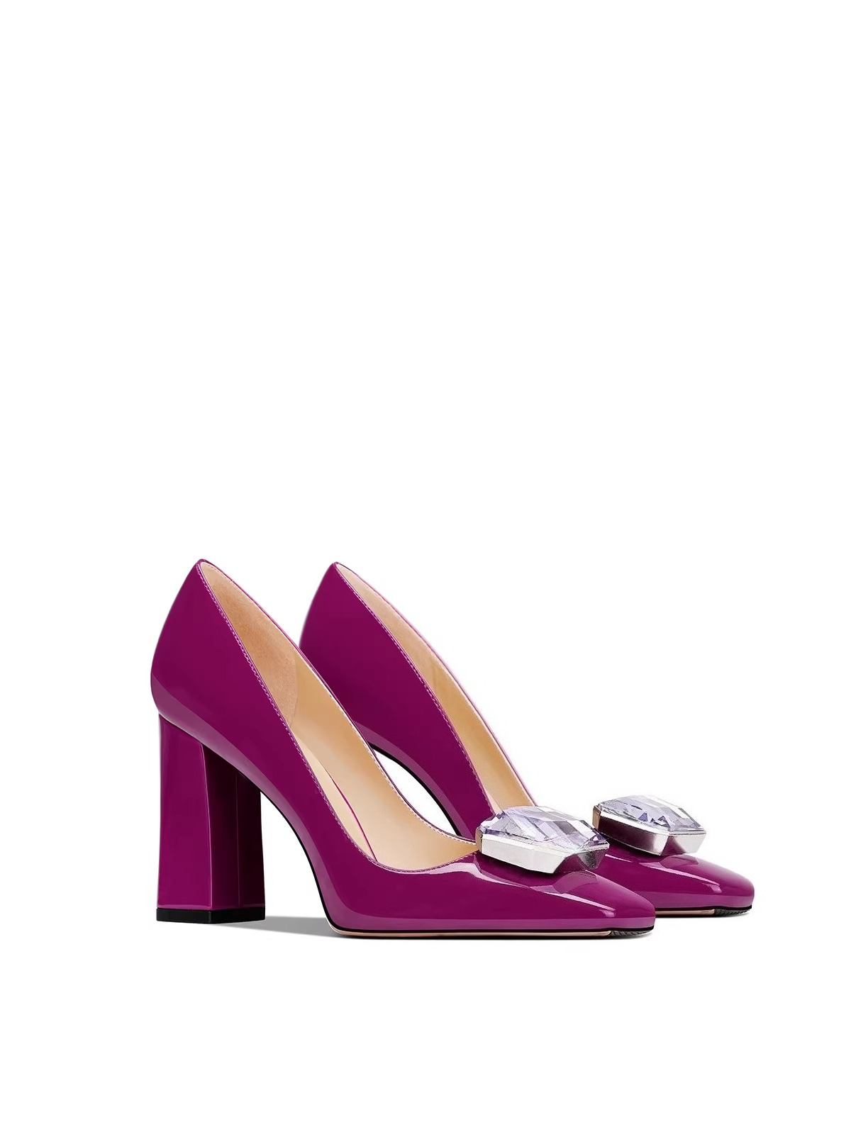 รองเท้าส้นสูงผู้หญิงแบบใหม่สำห - Patent Leather Pump บทวิจารณ์และราคา