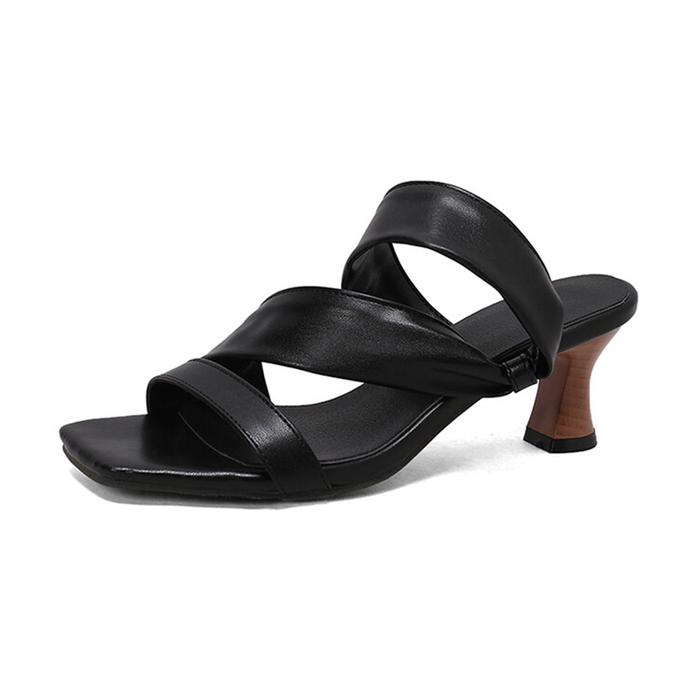 รองเท้าส้นเตี้ยแบบสวมสำหรับผู้ - Square Toe Mule บทวิจารณ์และราคา