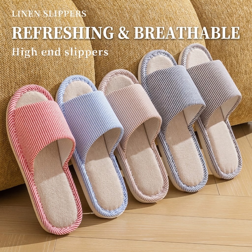 รองเท้าแตะผ้าลินินระบายอากาศสำ - Women Shoes Size To Men บทวิจารณ์และราคา