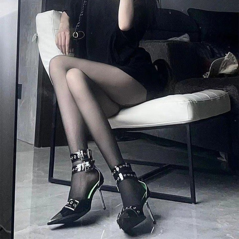 รองเท้าส้นเข็มปลายแหลมโลหะประด - Women'S Shoes Quality บทวิจารณ์และราคา
