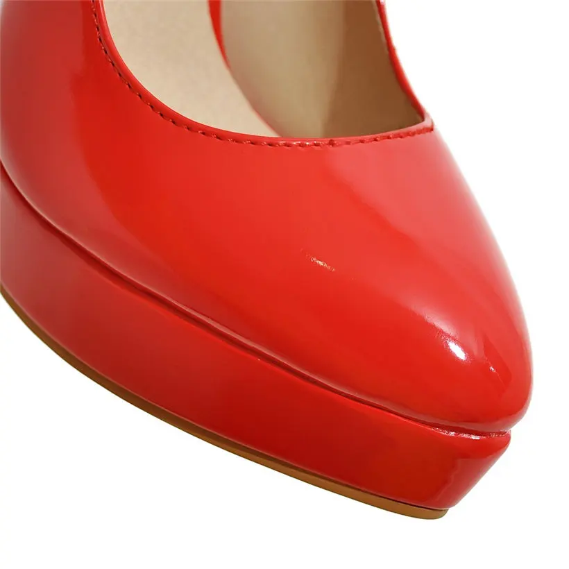 ขนาดใหญ่Elegant Officeผู้หญิงป - Patent Leather Pump บทวิจารณ์และราคา